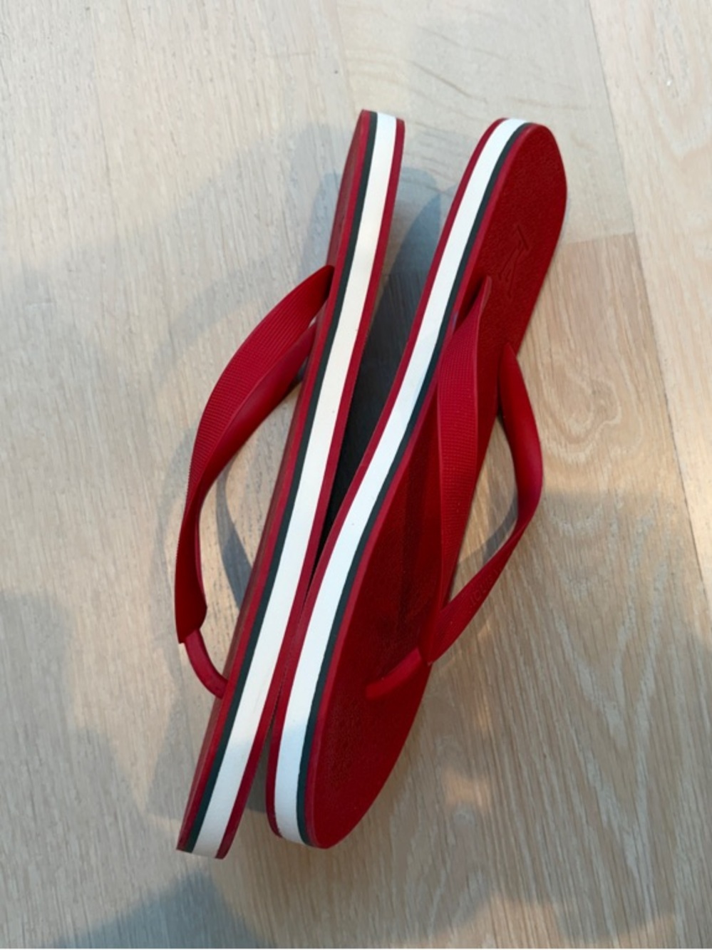 Louis Vuitton Red Rubber Flip Flop Sandals Slides - Men - Picture 2 of 4